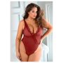 Allure - csipkés, nyitott body (piros)