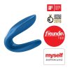 Satisfyer Double Whale - 2 motoros párvibrátor (kék)