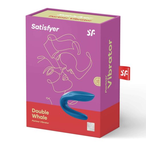 Satisfyer Double Whale - 2 motoros párvibrátor (kék)