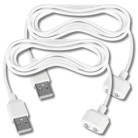 Satisfyer - mágneses USB töltőkábel - 2db (fehér)