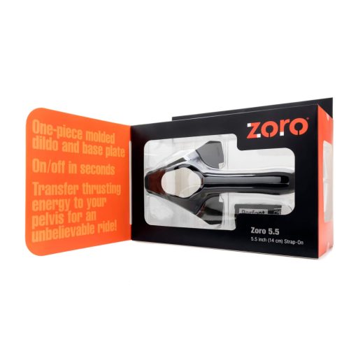 Perfect Fit ZORO 5.5- felcsatolható dildó (14 cm, fekete)
