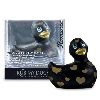 My Duckie Romance 2.0 - csikló vibrátor (fekete-arany)