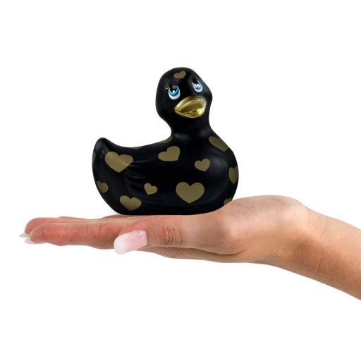My Duckie Romance 2.0 - csikló vibrátor (fekete-arany)