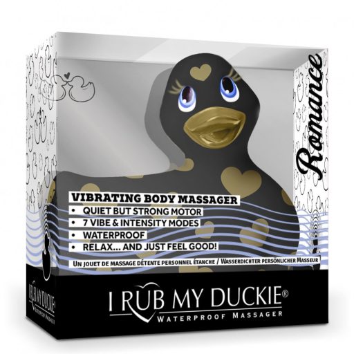 My Duckie Romance 2.0 - csikló vibrátor (fekete-arany)