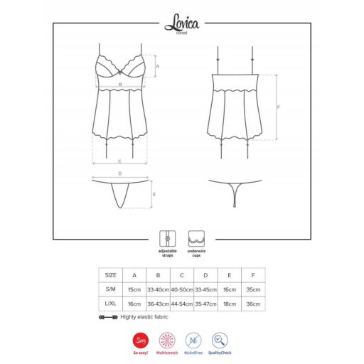 Obsessive Lovica - csipkés harisnyatartós felső és tanga (piros)