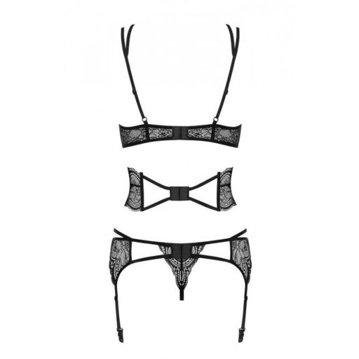 / Obsessive Frivolla - pikáns csipke fehérnemű szett (fekete)