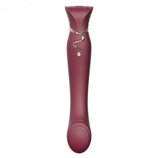 ZALO Queen - léghullámos G-pont- és csikló vibrátor (piros)