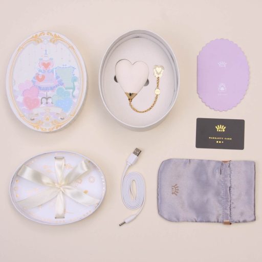 / ZALO Baby Heart - okos vízálló csikló vibrátor (fehér)