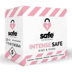 SAFE Intense Safe - bordázott-pontozott óvszer (5db)