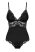 Obsessive 810-TED-1 - csipkés body (fekete)