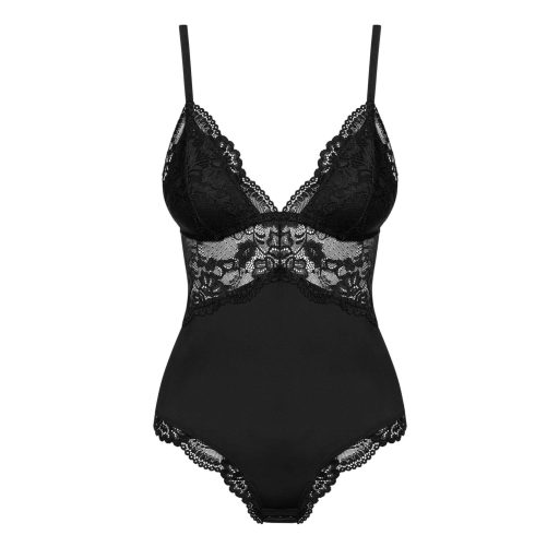 Obsessive 810-TED-1 - csipkés body (fekete)