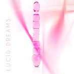   FEELZTOYS GLAZZZ Lucid Dreams - gyöngyös üveg dildó (pink)