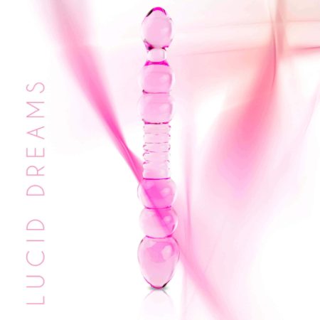 / FEELZTOYS GLAZZZ Lucid Dreams - gyöngyös üveg dildó (pink)