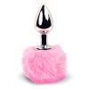FEELZTOYS - fém anál plug nyuszifarokkal (ezüst-pink) FEELZTOYS - fém anál plug nyuszifarokkal (ezüst-pink)