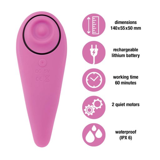 FEELZTOYS Femmegasm - akkus 2in1 csikló vibrátor, csiklóizgató (pink)
