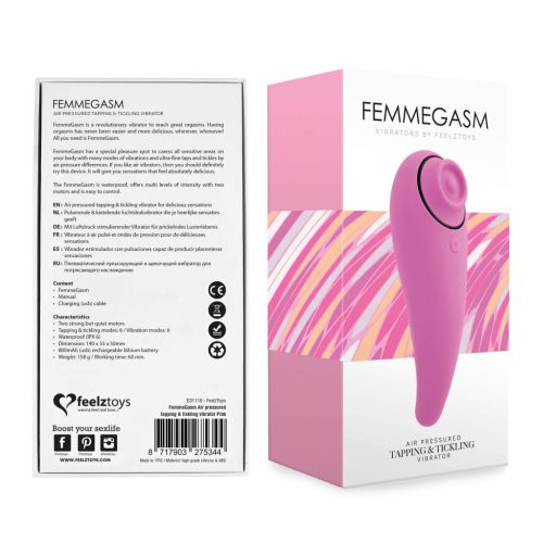 FEELZTOYS Femmegasm - akkus 2in1 csikló vibrátor, csiklóizgató (pink)