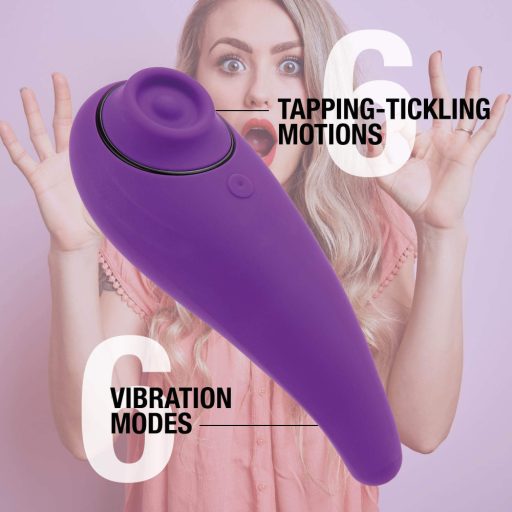 FEELZTOYS Femmegasm - akkus 2in1 csikló vibrátor, csiklóizgató (lila)