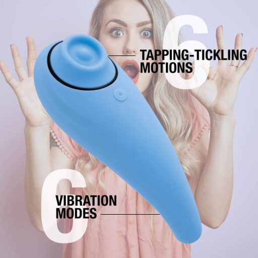 FEELZTOYS Femmegasm - akkus 2in1 csikló vibrátor (kék)