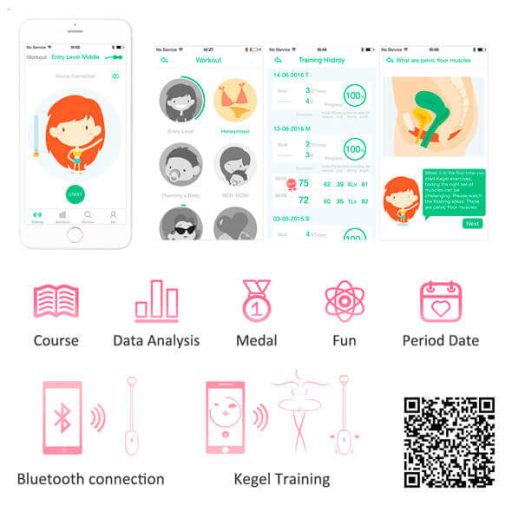 Magic Motion Kegel Coach - vibrációs gésagolyó (pink)