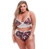Baci Plus Size - virágos, csipkés melltartó szett Baci Plus Size - virágos, csipkés melltartó szett