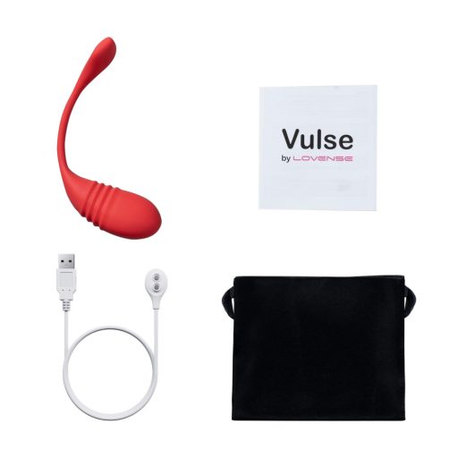Lovense Vulse - hordható App-vezérelt lökő vibrációs tojás (piros)